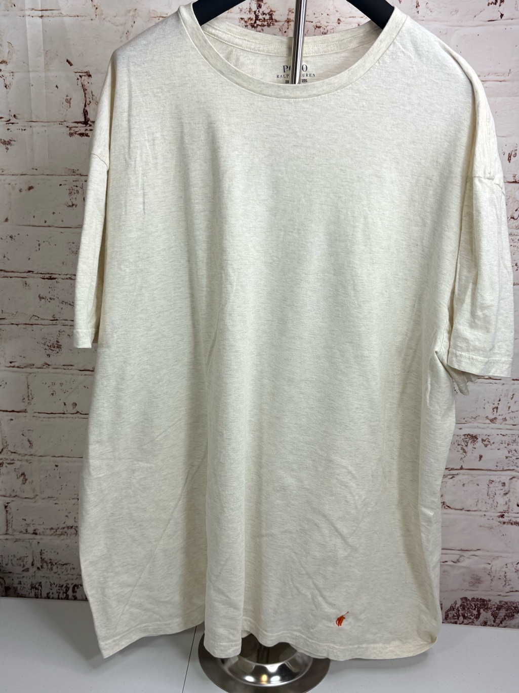 Polo By Ralph Lauren Men's Off-White Short-Sleeve Cotton Tee